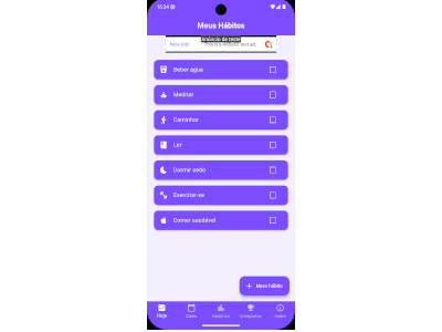 Tela do App SaúdeFit